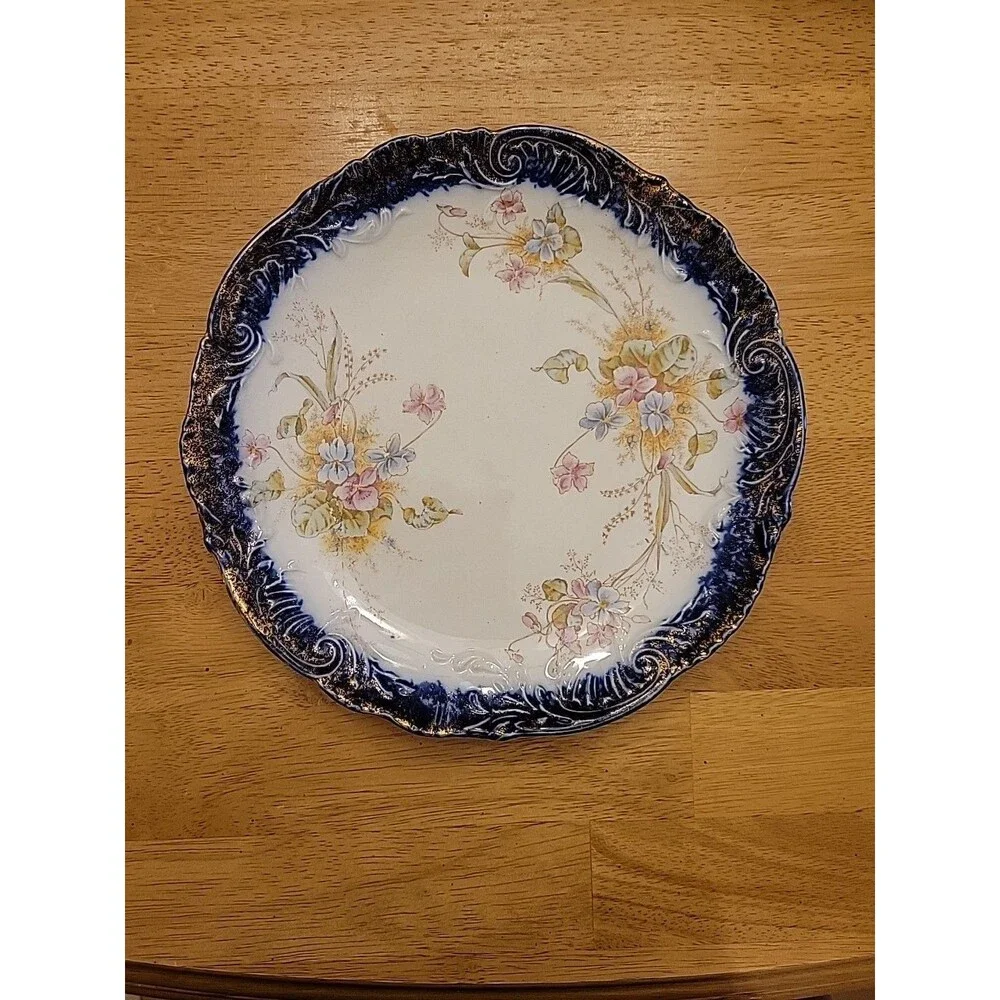 Porcelain 9in plate look/quality of R.S. Prussia Or other fine German Ware